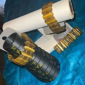 Vintage NW CARNELIAN Bangle Healing small natural stone Stretch Bracelet